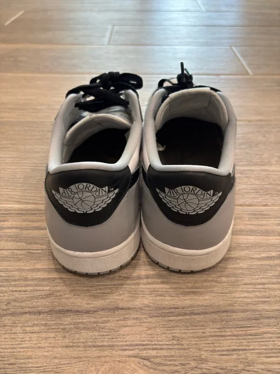 Nike Air Jordan 1 Barons Retro Low OG Shoes Mens 10.5 Gray CZ0790-110 Sneakers - Picture 3 of 8